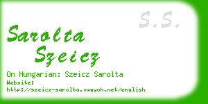 sarolta szeicz business card